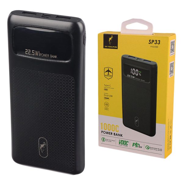پاور بانک فست شارژ 10000 اسکای دلفین Sky Dolphin SP33 QC3.0 PD 22.5W
